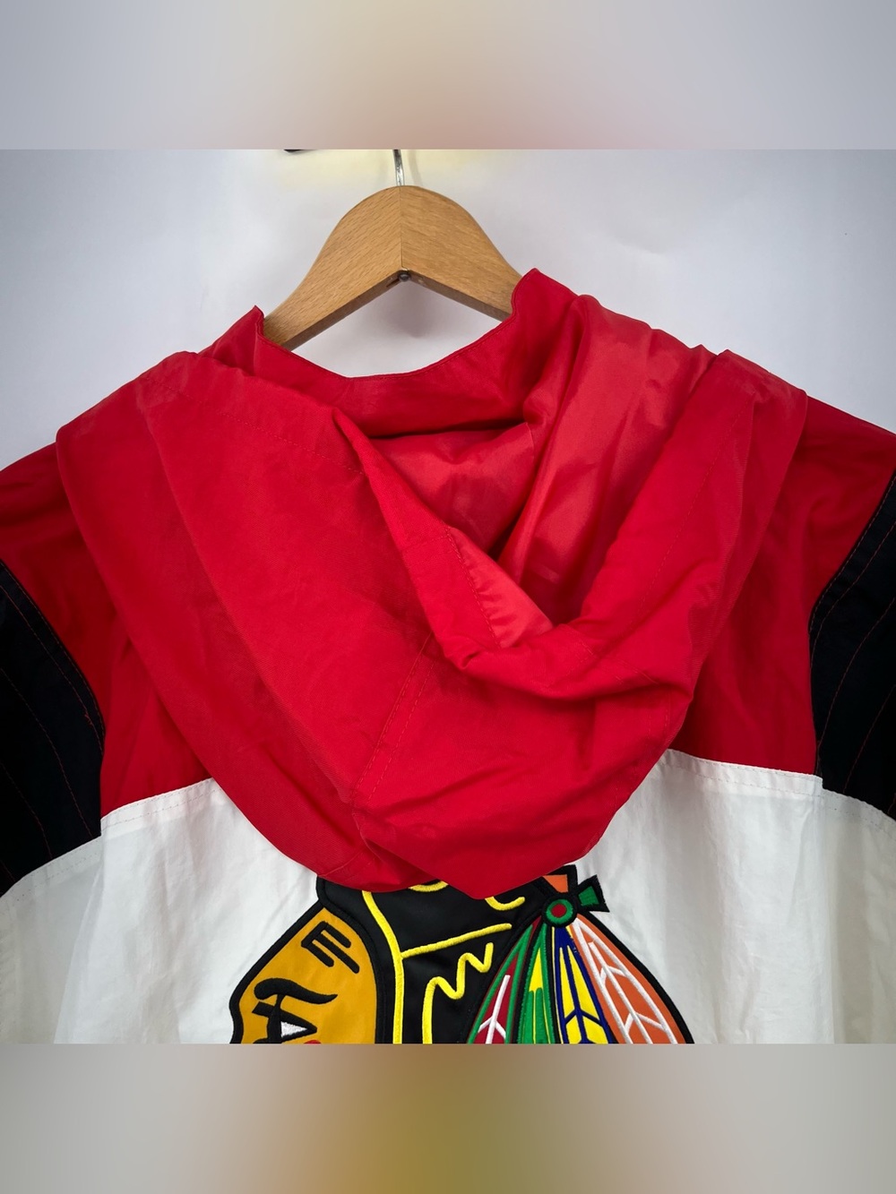 Starter Reissue Chicago blackhawks XXL Men's Jacket red black BIG TALL 0599 - Picture 10 of 15